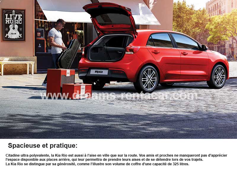 Promotion 02: Location KIA RIO 5P LX Boite MANUELLE (COMPACTE) en Tunisie