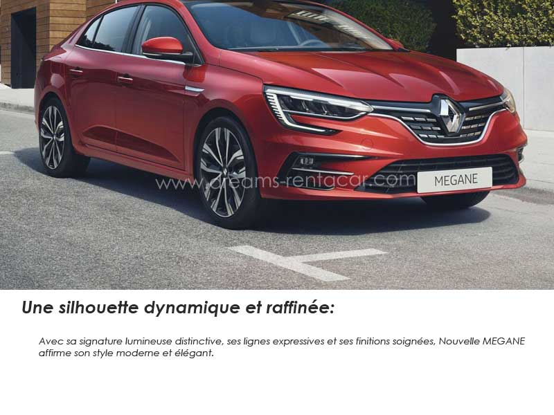 Promotion 02: Location RENAULT MEGANE SEDAN 140 TCE Boite MANUELLE (BERLINE) en Tunisie