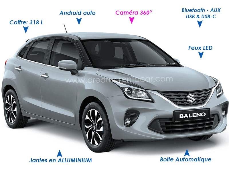 Location de voiture longue durée Tunisie LLD: Offre de SUZUKI BALENO 1.5L GLX BVA récente ou 0 km