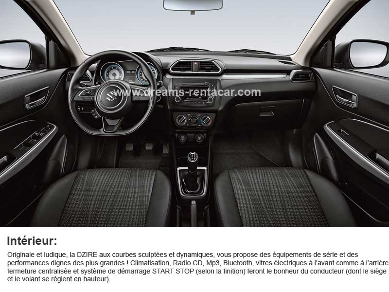 Promotion 03: Location SUZUKI DZIRE GL BVM Boite MANUELLE (BERLINE) en Tunisie