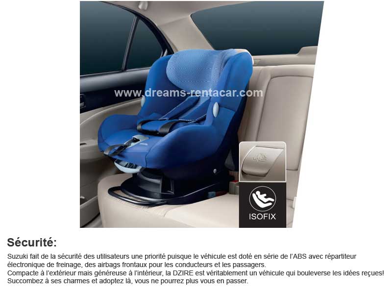 Promotion 04: Location SUZUKI DZIRE GL BVM Boite MANUELLE (BERLINE) en Tunisie