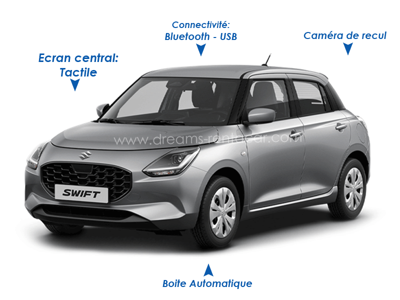 Location de voiture longue durée Tunisie LLD: Offre de SUZUKI SWIFT 1.2L BVA récente ou 0 km