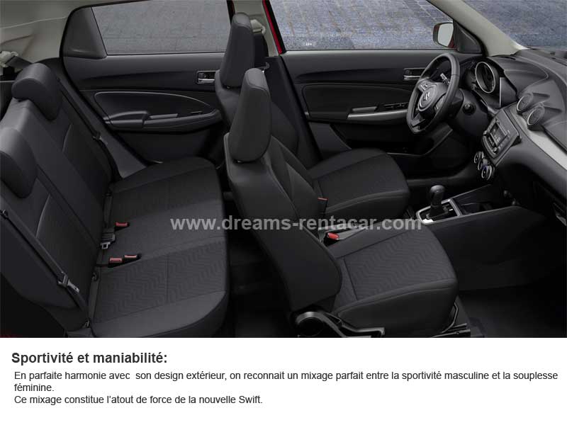 Promotion 08: Location SUZUKI SWIFT GLX BVA Boite AUTOMATIQUE (CITADINE) en Tunisie